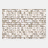 White Paint Rustic Kraft Simple Elegant Kerstmis  Inpakpapier Vel (Voorkant 2)