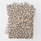 White Paint Rustic Kraft Simple Elegant Kerstmis Inpakpapier Vel (In situ)