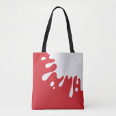 White Paint Splash Cardinaal Red Tote Bag (Voorkant)