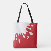 White Paint Splash Cardinaal Red Tote Bag (Achterkant)