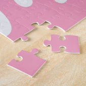 White Paint Splash op Amaranth Pink Serious Legpuzzel (Zijkant)