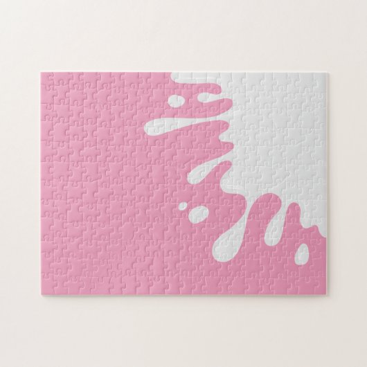 White Paint Splash op Amaranth Pink Serious Legpuzzel (Horizontaal)
