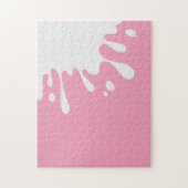 White Paint Splash op Amaranth Pink Serious Legpuzzel (Verticaal)