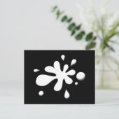 White Paint Splodge Briefkaart (Staand voorkant)