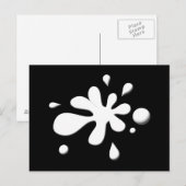 White Paint Splodge Briefkaart (Voorkant / Achterkant)