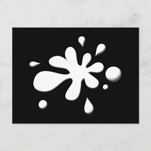 White Paint Splodge Briefkaart (Voorkant)