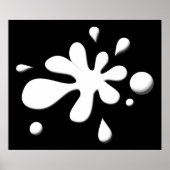 White Paint Splodge Poster (Voorkant)