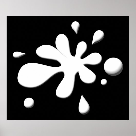 White Paint Splodge Poster (Voorkant)