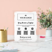 White Paint Uw Logo Social Media Betaling Acryl Bord (Huwelijk)