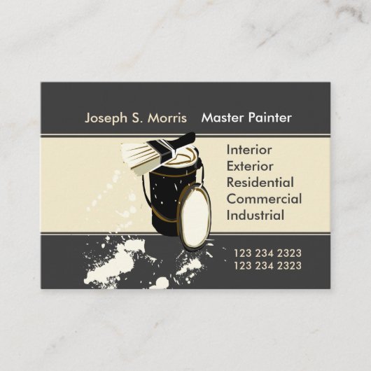 White Painters Painting Services Home Improvement Visitekaartje (Voorkant)