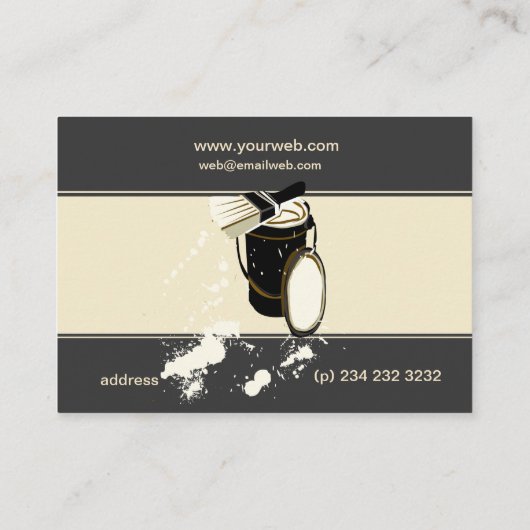 White Painters Painting Services Home Improvement Visitekaartje (Achterkant)