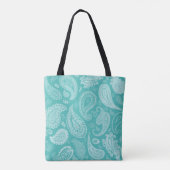 White Paisley Designer Canvas tas van Julie Everha (Achterkant)