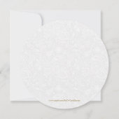 White Paisley & Gold Floral Swirls Save the Date (Achterkant)
