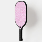 White  Paisley Pattern Light Roze Pickleball Paddle (Links)