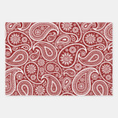 White paisley pattern wrapping paper sheets (Voorkant)