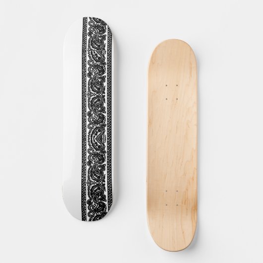 White Paisley Skateboard Pro (Voorkant)
