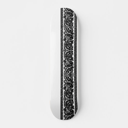 White Paisley Skateboard Pro (Voorkant)