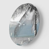 White Palm Coconut Tree Elegant Beach Paradise Grote Klok (Hoek)