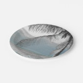 White Palm Coconut Tree Elegant Beach Wedding Papieren Bordje (Gekanteld)