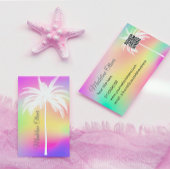 White Palm Colorful QR Code Professional Visitekaartje
