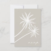 White Palm Trees Wedding RSVP (Voorkant)