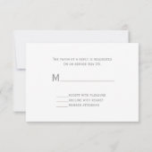 White Palm Trees Wedding RSVP (Achterkant)