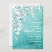 White Palm Trein op Ocean Blue Birthday (Voorkant)