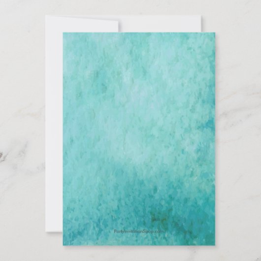 White Palm Trein op Ocean Blue Birthday (Achterkant)