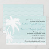 White Palms Beach Wedding Invitation Kaart (Voorkant / Achterkant)
