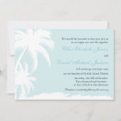 White Palms - Beach Wedding Invitations Kaart (Voorkant)