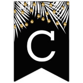 White Palms Gold Licht op Black Congrates Afstudee Vlaggetjes (Tweede vlag)