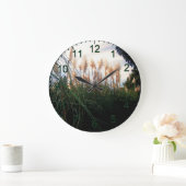 White Pampas Grass Blooms, Wall Clock Grote Klok (Huis)