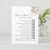 White Pampas raad wie zei het douche spel Kaart (Staand voorkant)