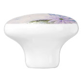 WHITE PANSY PARTY CERAMIC KNOB KERAMISCHE KNOP (Zijkant)