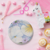 WHITE PANSY PARTY PAPIEREN BORDJE (Feest)