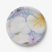 WHITE PANSY PARTY PAPIEREN BORDJE (Voorkant)