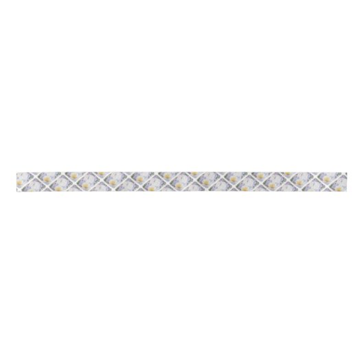WHITE PANSY PARTY RIBBON SATIJNEN LINT (Voorkant)