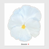 White Pansy Sticker (Vel)