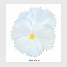White Pansy Sticker