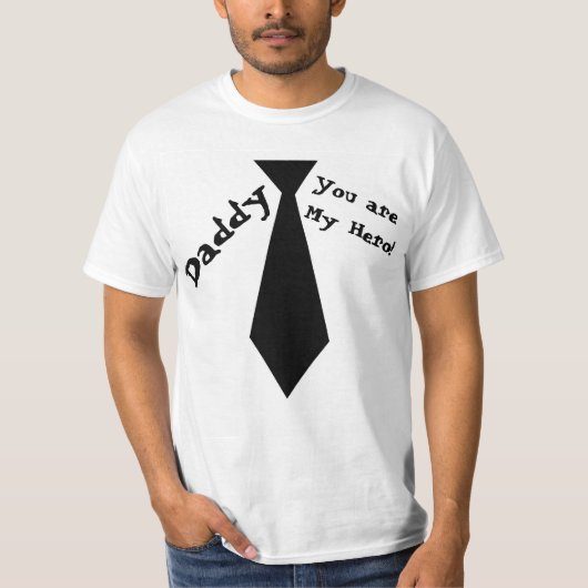 White papa Je bent mijn Hero Vaderdag T-shirt (Voorkant)