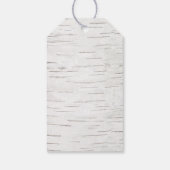 White Paper Birch Tree Bark Rustic Wood Wedding Cadeaulabel (Achterkant)