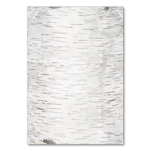 White Paper Birch Tree Bark Rustic Wood Wedding Kaart (Achterkant)
