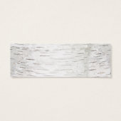 White Paper Birch Tree Bark Rustic Wood Wedding Mini Visitekaartjes (Achterkant)