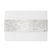 White Paper Birch Tree Bark Rustic Wood Wedding Uitnodigingen Wikkel (Achterkant Voorbeeld)