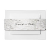 White Paper Birch Tree Bark Rustic Wood Wedding Uitnodigingen Wikkel (Voorkant Voorbeeld)