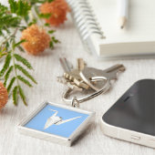 White Paper Crane Sleutelhanger (Zijkant)