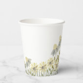 White paper cups Little Honey Bee Girl Papieren Bekers (Achterkant)