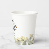 White paper cups Little Honey Bee Girl Papieren Bekers (Links)