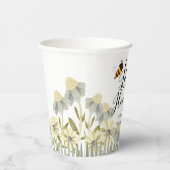 White paper cups Little Honey Bee Girl Papieren Bekers (Rechts)