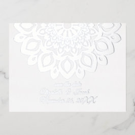White Paper Cut Mandala Save the Date Briefkaart